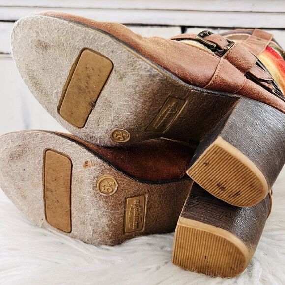 Mossimo Supply Co Southwestern Sunset Canvas Block Heel Pull on Boots - 5.5 - Picture 6 of 7